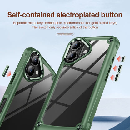 For iPhone 16 TPU + PC Lens Protection Phone Case(Green) - iPhone 16 Cases by PMC Jewellery | Online Shopping South Africa | PMC Jewellery | Buy Now Pay Later Mobicred