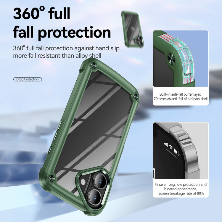 For iPhone 16 Plus TPU + PC Lens Protection Phone Case(Green) - iPhone 16 Plus Cases by PMC Jewellery | Online Shopping South Africa | PMC Jewellery | Buy Now Pay Later Mobicred