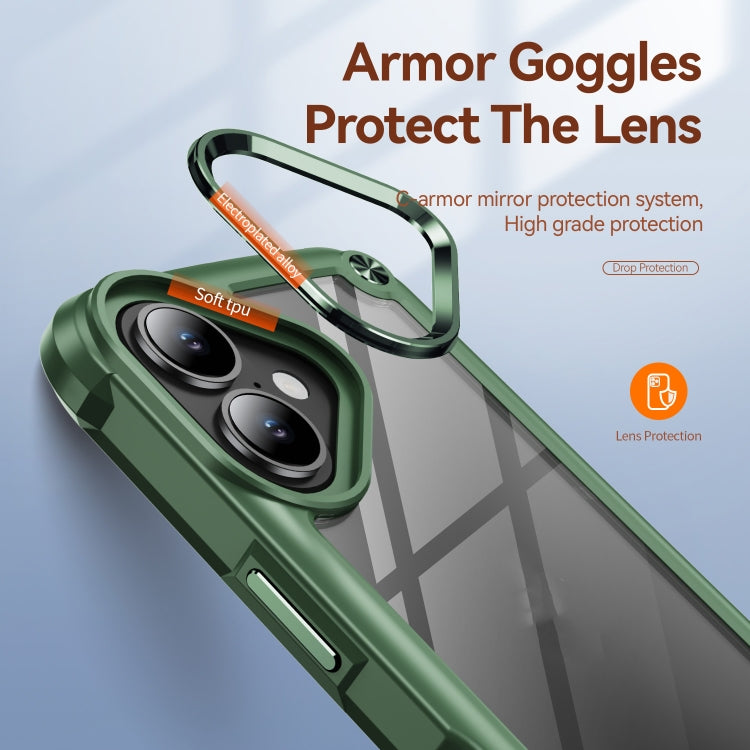 For iPhone 16 Plus TPU + PC Lens Protection Phone Case(Green) - iPhone 16 Plus Cases by PMC Jewellery | Online Shopping South Africa | PMC Jewellery | Buy Now Pay Later Mobicred