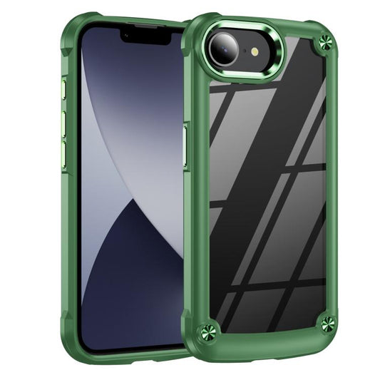 For iPhone 16e TPU + PC Lens Protection Phone Case(Green) - iPhone 16e Cases by PMC Jewellery | Online Shopping South Africa | PMC Jewellery | Buy Now Pay Later Mobicred