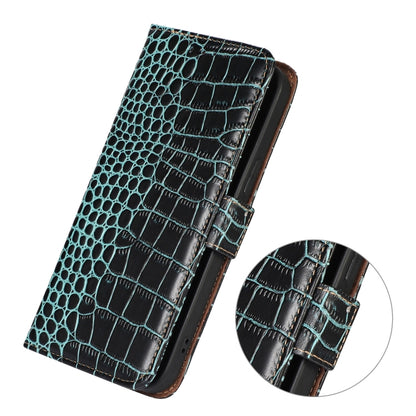 For iPhone 16 Pro Crocodile Top Layer Cowhide Leather Phone Case(Green) - iPhone 16 Pro Cases by PMC Jewellery | Online Shopping South Africa | PMC Jewellery | Buy Now Pay Later Mobicred