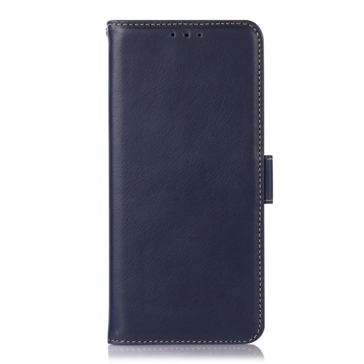 For iPhone 16 Plus Crazy Horse Top Layer Cowhide Leather Phone Case(Blue) - free shipping - PMC TechLife - Order now!