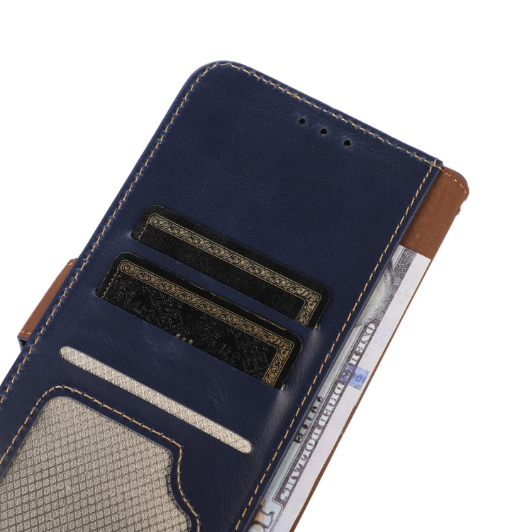 For iPhone 16 Plus Crazy Horse Top Layer Cowhide Leather Phone Case(Blue) - free shipping - PMC TechLife - Order now!