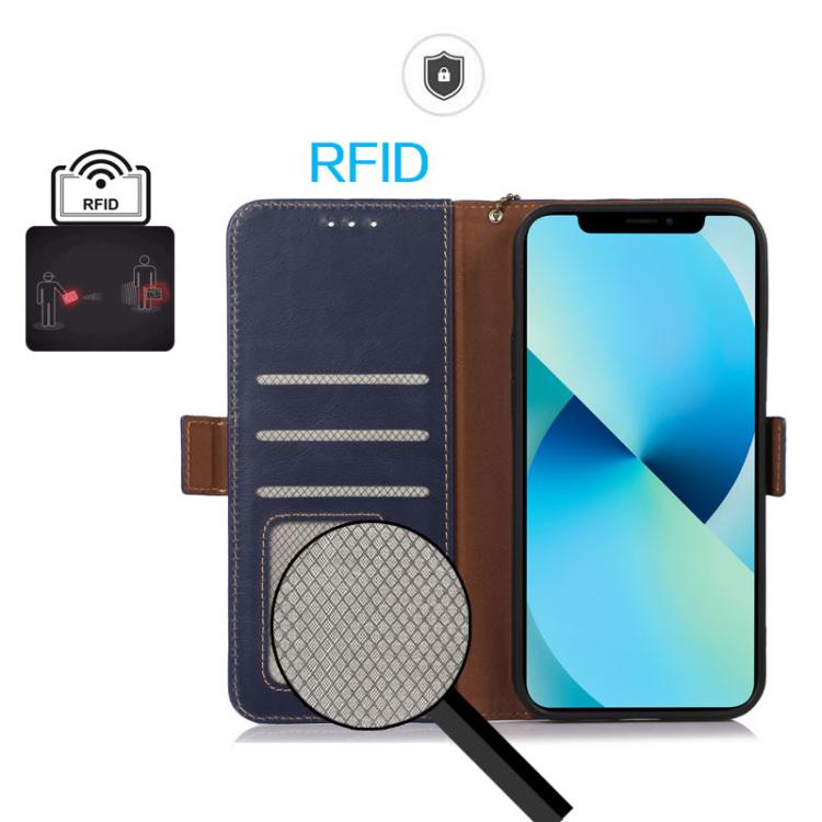 For iPhone 17 Air Crazy Horse Top Layer Cowhide Leather Phone Case(Blue) - free shipping - PMc TechLife - Order now!
