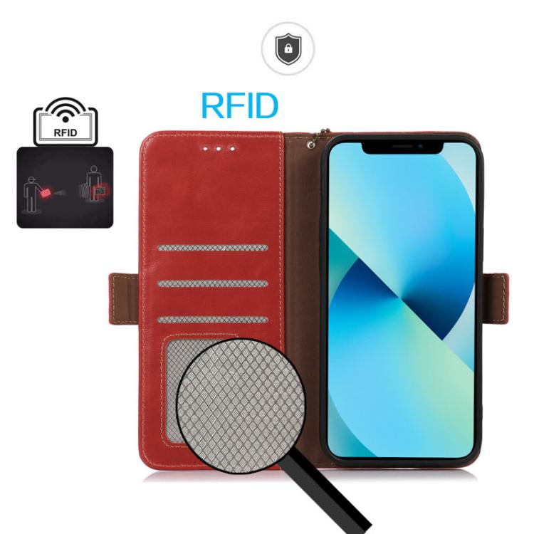 For iPhone 17 Pro Max Crazy Horse Top Layer Cowhide Leather Phone Case(Red) - free shipping - PMc TechLife - Order now!