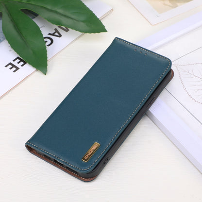 For iPhone 16 Plus KHAZNEH Nappa Top Layer Cowhide Leather Phone Case(Green) - iPhone 16 Plus Cases by PMC Jewellery | Online Shopping South Africa | PMC Jewellery | Buy Now Pay Later Mobicred