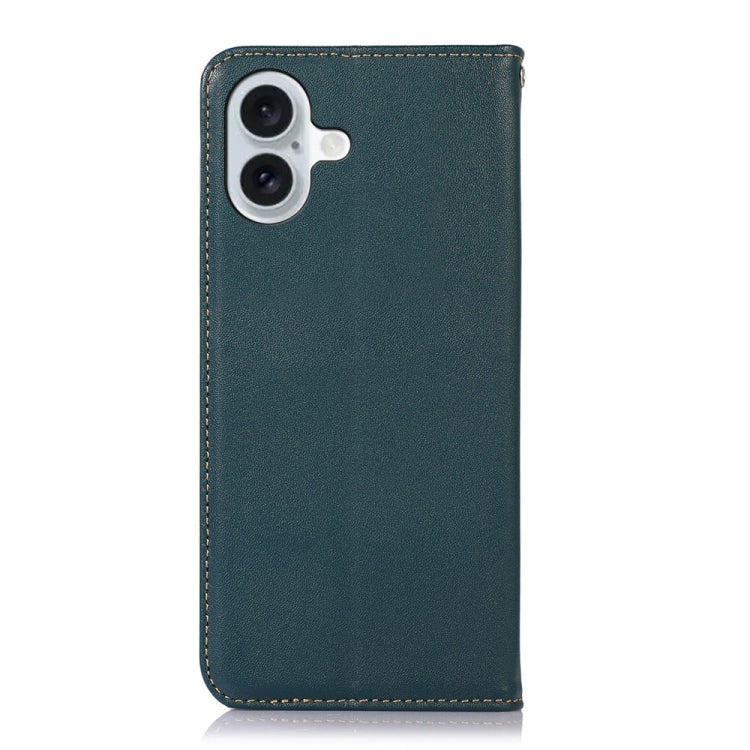 For iPhone 16 KHAZNEH Nappa Top Layer Cowhide Leather Phone Case(Green) - iPhone 16 Cases by PMC Jewellery | Online Shopping South Africa | PMC Jewellery | Buy Now Pay Later Mobicred