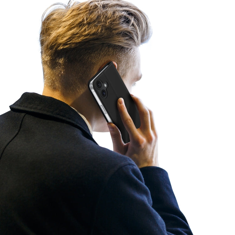 For iPhone 16 DUX DUCIS Skin Pro Series Flip Leather Phone Case(Black) - iPhone 16 Cases by DUX DUCIS | Online Shopping South Africa | PMC TechLife | Buy Now Pay Later Mobicred