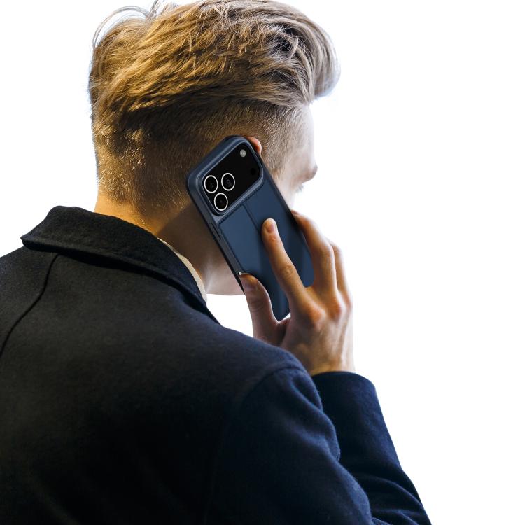 For iPhone 17 Pro DUX DUCIS Skin Pro Series Flip Leather Phone Case(Blue) - free shipping - PMC TechLife - Order now!