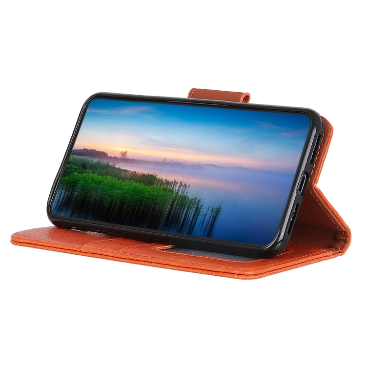 For iPhone 16 Nappa Texture Leather Case(Orange) - iPhone 16 Cases by PMC TechLife | Online Shopping South Africa | PMC TechLife | Buy Now Pay Later Mobicred