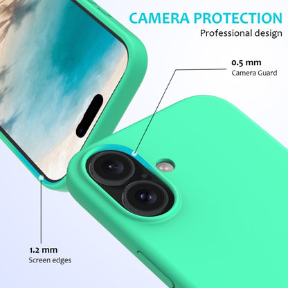 For iPhone 16 Plus Solid Color Silicone Phone Case(Green) - More iPhone Cases by PMC Jewellery | Online Shopping South Africa | PMC Jewellery | Buy Now Pay Later Mobicred