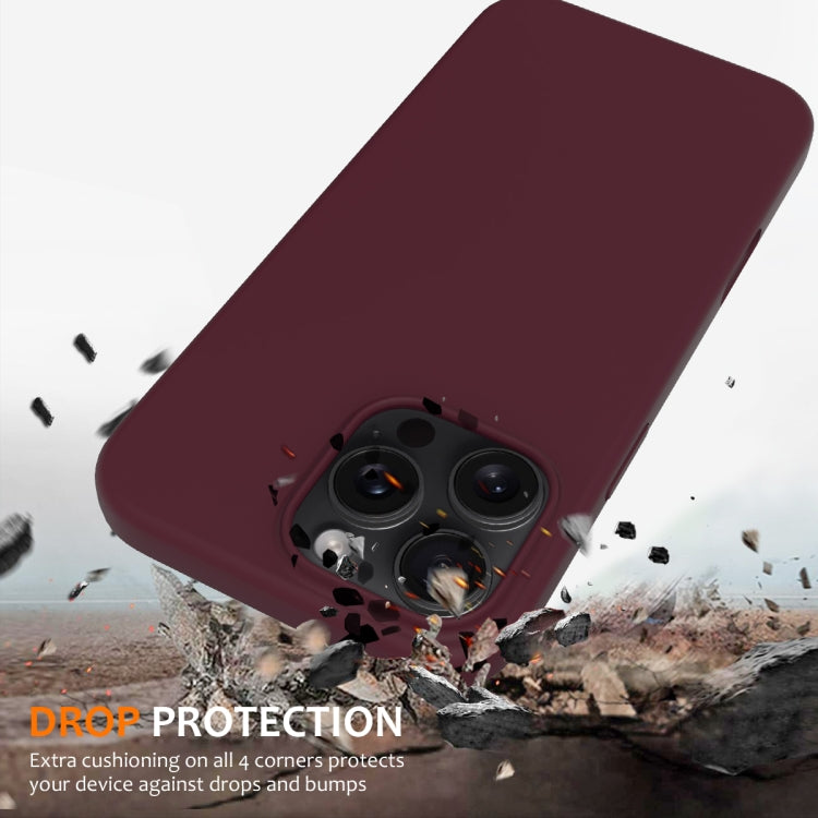 For iPhone 16 Pro Shockproof Silicone Magsafe Phone Case(Plum Color) - iPhone 16 Pro Cases by PMC TechLife | Online Shopping South Africa | PMC TechLife | Buy Now Pay Later Mobicred