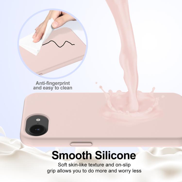 For iPhone 16e Shockproof Silicone Magsafe Phone Case(Sand Pink) - iPhone 16e Cases by PMC TechLife | Online Shopping South Africa | PMC TechLife | Buy Now Pay Later Mobicred