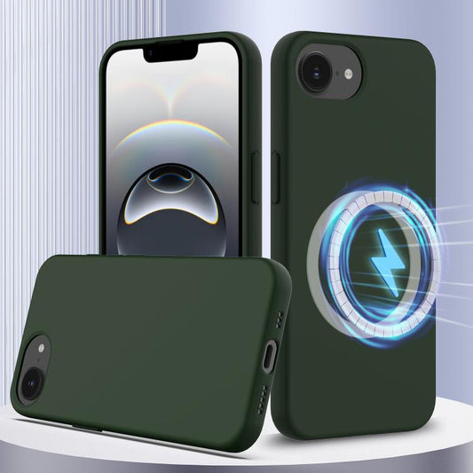 For iPhone 16e Shockproof Silicone Magsafe Phone Case(Dark Green) - iPhone 16e Cases by PMC Jewellery | Online Shopping South Africa | PMC Jewellery | Buy Now Pay Later Mobicred