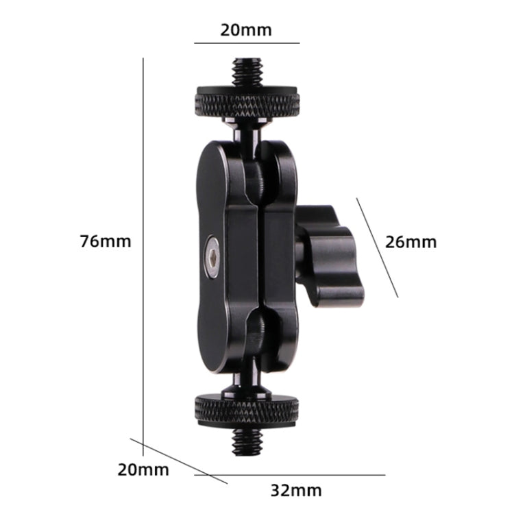 360 Pivot Magic Arm Mount 1/4 inch Ball Head Bracket(Black) - Camera Gimbal by PMC TechLife | Online Shopping South Africa | PMC TechLife