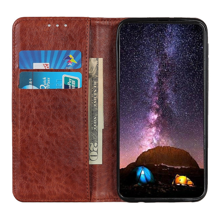 For iPhone 16 Pro Magnetic Crazy Horse Texture Horizontal Flip Leather Phone Case(Brown) - iPhone 16 Pro Cases by PMC TechLife | Online Shopping South Africa | PMC TechLife | Buy Now Pay Later Mobicred