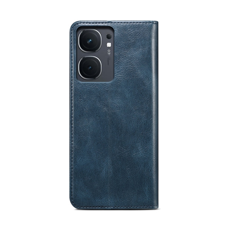 For vivo iQOO Neo9 Pro / Neo9 Oil Wax Crazy Horse Texture Leather Phone Case(Blue) - iQOO Neo9 Cases by PMC Jewellery | Online Shopping South Africa | PMC Jewellery | Buy Now Pay Later Mobicred