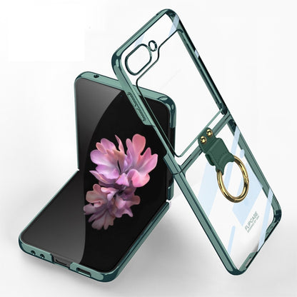 For Samsung Galaxy Z Flip6 GKK Electroplating Phone Case with Ring(Green) - Galaxy Z Flip6 5G Cases by GKK | Online Shopping South Africa | PMC Jewellery | Buy Now Pay Later Mobicred