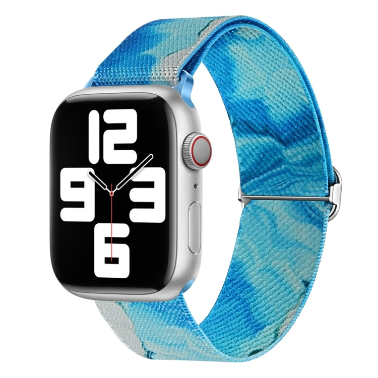 For Apple Watch 5 40mm Painted Pattern Nylon Replacement Watch Band(Ocean Blue) - Watch Bands by PMc TechLife | Online Shopping South Africa | PMc TechLife | Buy Now Pay Later Mobicred
