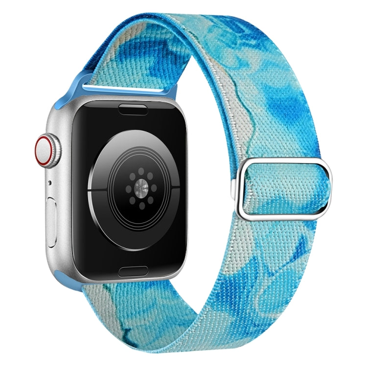 For Apple Watch 5 40mm Painted Pattern Nylon Replacement Watch Band(Ocean Blue) - Watch Bands by PMc TechLife | Online Shopping South Africa | PMc TechLife | Buy Now Pay Later Mobicred