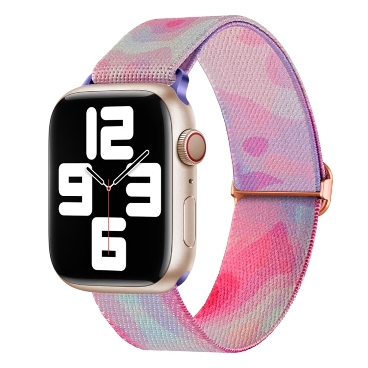 For Apple Watch 2 38mm Painted Pattern Nylon Replacement Watch Band(Ladder Purple Blue) - free shipping - PMc TechLife - Order now!