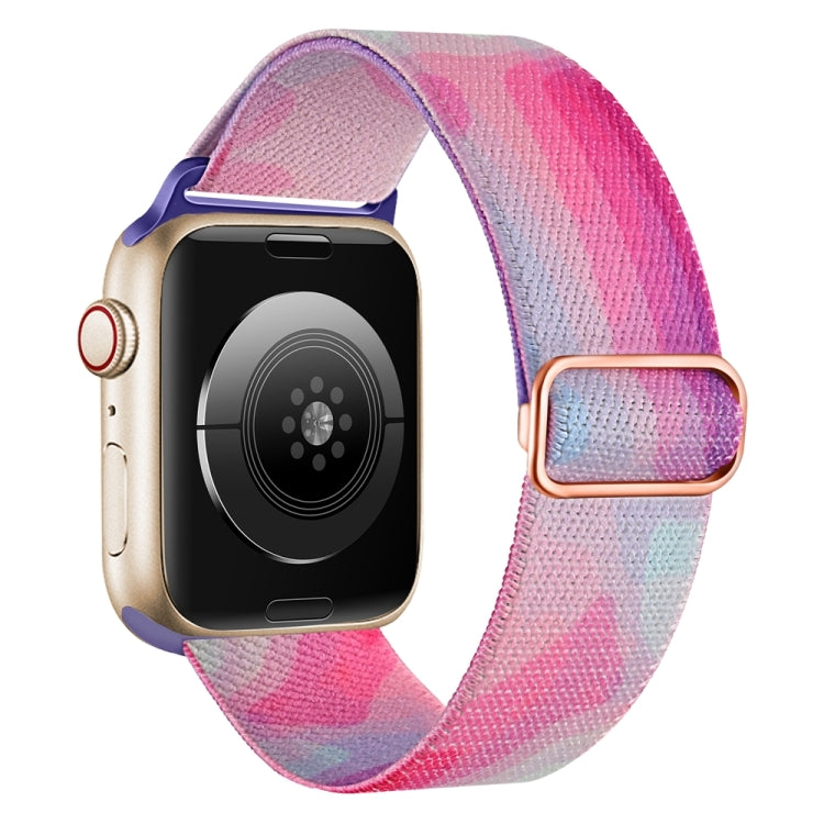 For Apple Watch 2 38mm Painted Pattern Nylon Replacement Watch Band(Ladder Purple Blue) - free shipping - PMc TechLife - Order now!