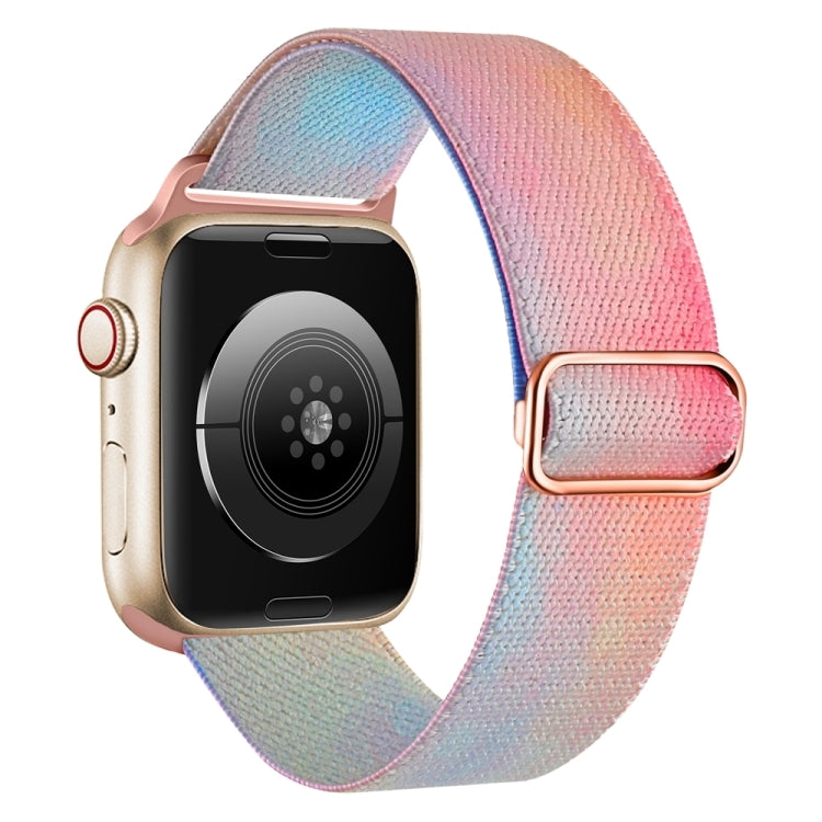 For Apple Watch SE 2023 40mm Painted Pattern Nylon Replacement Watch Band(Symphony Aurora) - Watch Bands by PMc TechLife | Online Shopping South Africa | PMc TechLife | Buy Now Pay Later Mobicred
