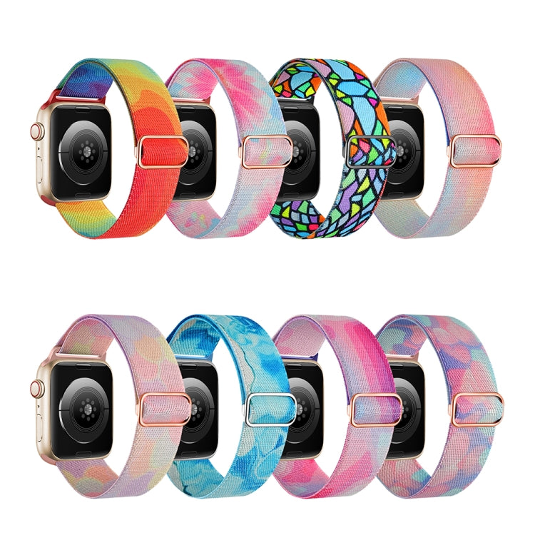 For Apple Watch 3 42mm Painted Pattern Nylon Replacement Watch Band(Liquid Colorful) - free shipping - PMc TechLife - Order now!
