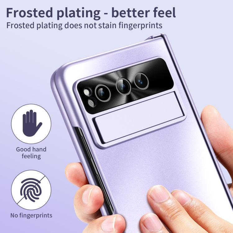 For Google Pixel Fold Integrated Electroplating Folding All-inclusive Phone Case(Purple) - Google Cases by PMC TechLife | Online Shopping South Africa | PMC TechLife | Buy Now Pay Later Mobicred