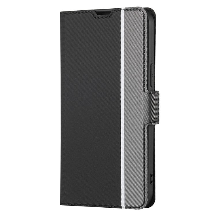 For Infinix Note 40 Pro 4G Twill Texture Side Button Leather Phone Case(Black) - Infinix Cases by PMC TechLife | Online Shopping South Africa | PMC TechLife | Buy Now Pay Later Mobicred