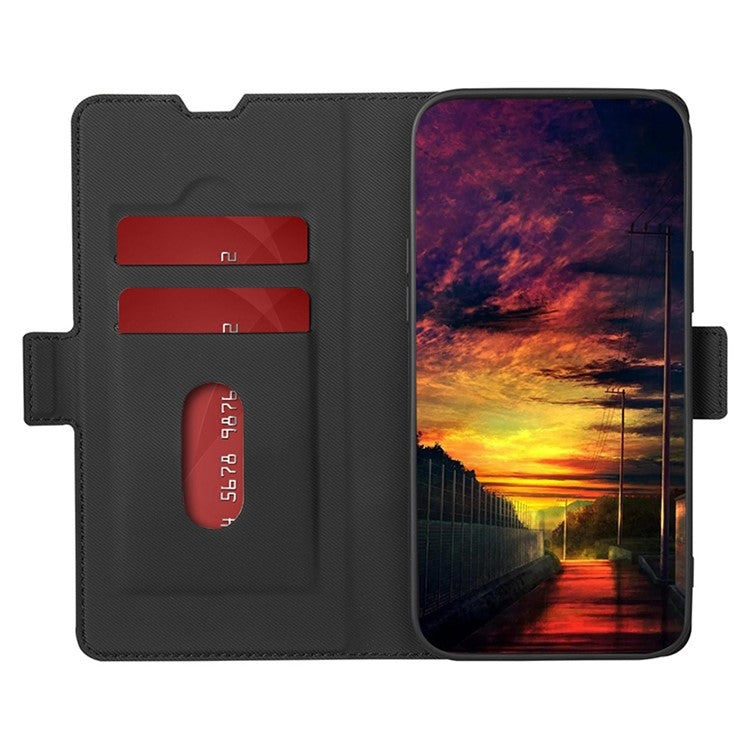 For Infinix Note 40 Pro 4G Twill Texture Side Button Leather Phone Case(Black) - Infinix Cases by PMC TechLife | Online Shopping South Africa | PMC TechLife | Buy Now Pay Later Mobicred