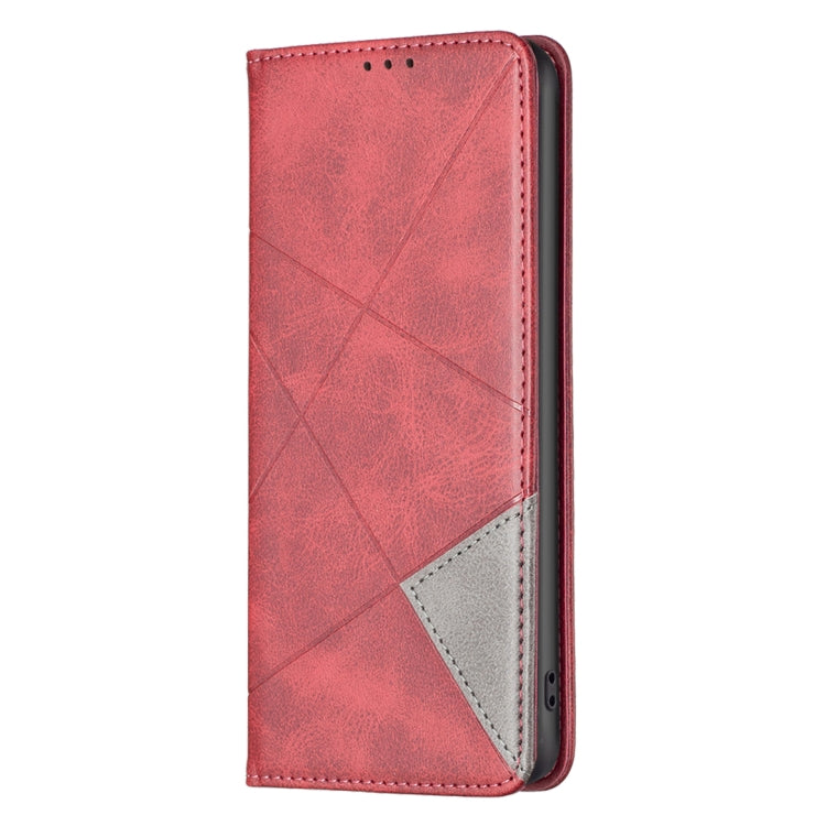 For Realme C53 Rhombus Texture Leather Phone Case(Red) - Realme Cases by PMC TechLife | Online Shopping South Africa | PMC TechLife | Buy Now Pay Later Mobicred