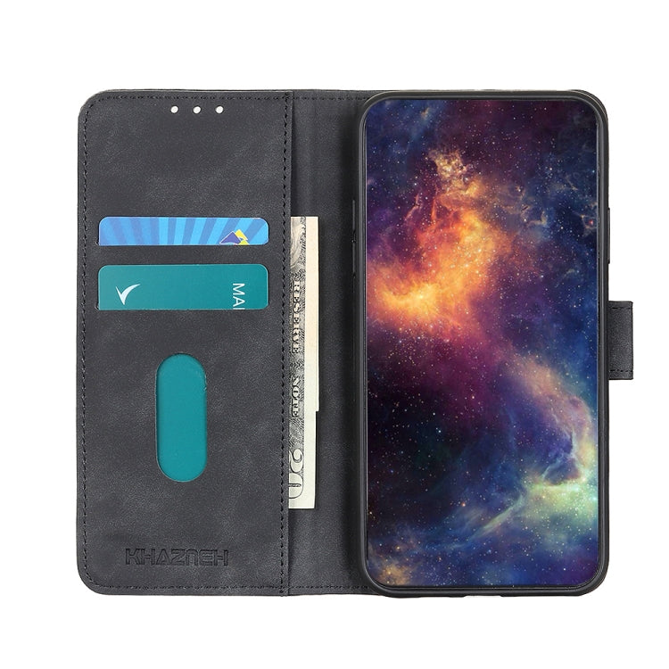 For Realme C67 4G KHAZNEH Retro Texture Leather Phone Case(Black) - C67 Cases by PMC Jewellery | Online Shopping South Africa | PMC Jewellery | Buy Now Pay Later Mobicred