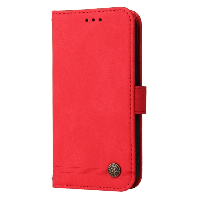 For Google Pixel 9 Pro Skin Feel Life Tree Metal Button Leather Phone Case(Red) - Google Cases by PMC Jewellery | Online Shopping South Africa | PMC Jewellery | Buy Now Pay Later Mobicred