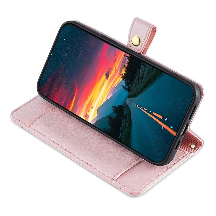 For Tecno Camon 30 Sheep Texture Cross-body Zipper Wallet Leather Phone Case(Pink) - Tecno Cases by PMC TechLife | Online Shopping South Africa | PMC TechLife | Buy Now Pay Later Mobicred