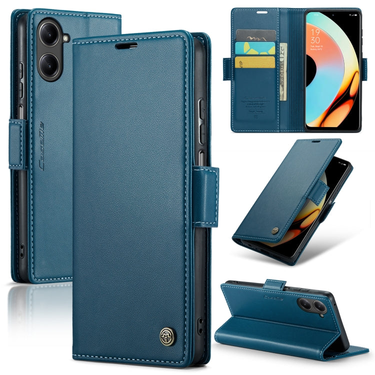 For Realme 10 Pro 5G CaseMe 023 Butterfly Buckle Litchi Texture RFID Anti-theft Leather Phone Case(Blue) - Realme Cases by CaseMe | Online Shopping South Africa | PMC Jewellery | Buy Now Pay Later Mobicred