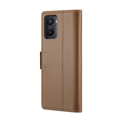 For Realme 9i 4G CaseMe 023 Butterfly Buckle Litchi Texture RFID Anti-theft Leather Phone Case(Brown) - Realme Cases by CaseMe | Online Shopping South Africa | PMC Jewellery | Buy Now Pay Later Mobicred