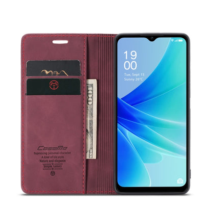 For OPPO A57 4G Global/A57S 4G Global/A77 4G Global CaseMe 013 Multifunctional Horizontal Flip Leather Phone Case(Wine Red) - OPPO Cases by CaseMe | Online Shopping South Africa | PMC Jewellery | Buy Now Pay Later Mobicred