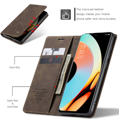 For Realme 10 Pro+ CaseMe 013 Multifunctional Horizontal Flip Leather Phone Case(Coffee) - Realme Cases by CaseMe | Online Shopping South Africa | PMC Jewellery | Buy Now Pay Later Mobicred