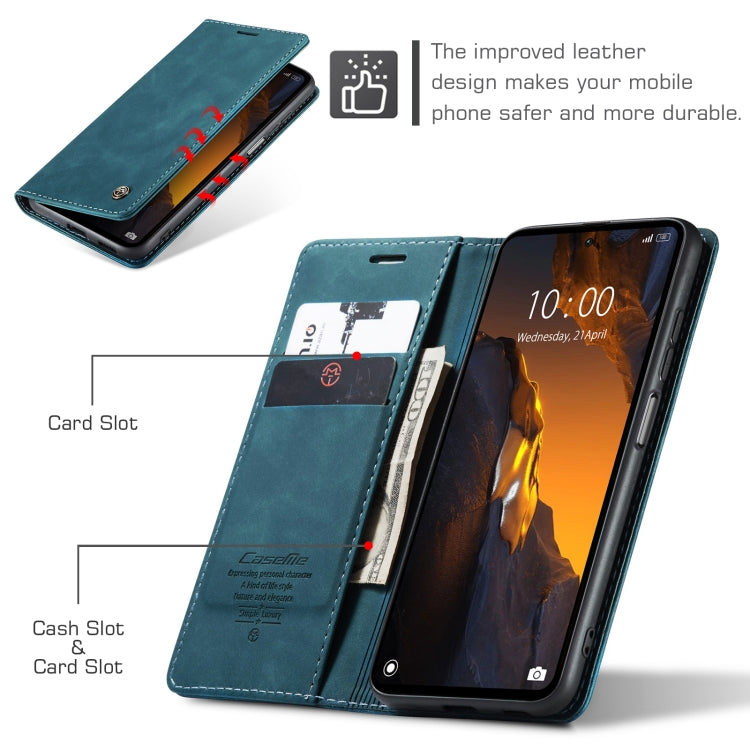 For Xiaomi Poco F5 5G/Redmi Note 12 Turbo 5G CaseMe 013 Multifunctional Horizontal Flip Leather Phone Case(Blue) - Xiaomi Cases by CaseMe | Online Shopping South Africa | PMC Jewellery | Buy Now Pay Later Mobicred