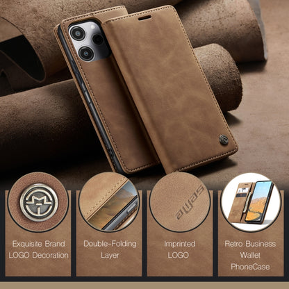 For Xiaomi Redmi 12 4G / 12 5G／Note 12R CaseMe 013 Multifunctional Horizontal Flip Leather Phone Case(Brown) - Xiaomi Cases by CaseMe | Online Shopping South Africa | PMC Jewellery | Buy Now Pay Later Mobicred