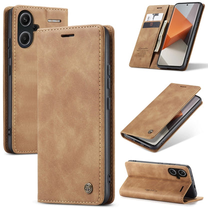 For Xiaomi Redmi Note 13 Pro+ CaseMe 013 Multifunctional Horizontal Flip Leather Phone Case(Brown) - Xiaomi Cases by CaseMe | Online Shopping South Africa | PMC Jewellery | Buy Now Pay Later Mobicred