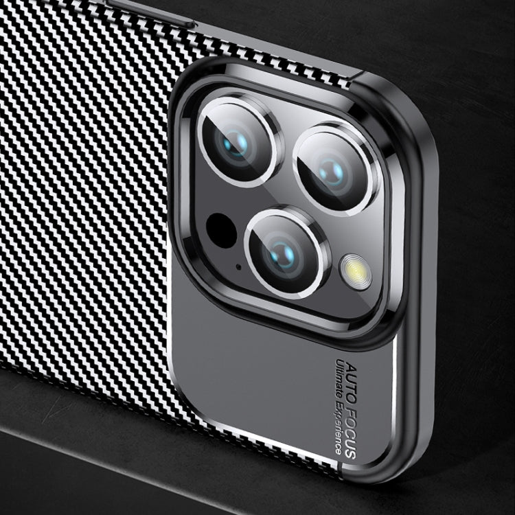 For iPhone 16 Pro Max Carbon Fiber Texture Shockproof TPU Phone Case(Black) - iPhone 16 Pro Max Cases by PMC TechLife | Online Shopping South Africa | PMC TechLife | Buy Now Pay Later Mobicred