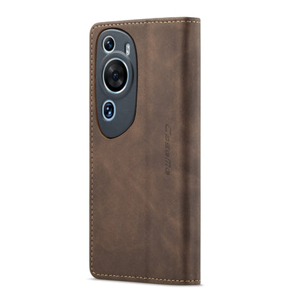 For Huawei P60 Art CaseMe 013 Multifunctional Horizontal Flip Leather Phone Case(Coffee) - Huawei Cases by CaseMe | Online Shopping South Africa | PMC Jewellery | Buy Now Pay Later Mobicred