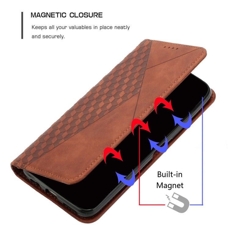 For Xiaomi Redmi K70 / K70 Pro Diamond Splicing Skin Feel Magnetic Leather Phone Case(Brown) - K70 Pro Cases by PMC Jewellery | Online Shopping South Africa | PMC Jewellery | Buy Now Pay Later Mobicred