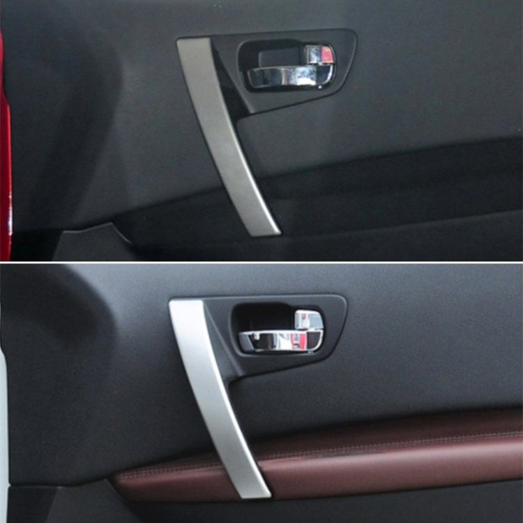 For Nissan Qashqai Left-Drive Car Door Inside Handle Base Bracket, Type:Base Right(Carbon Fiber) - free shipping - PMC TechLife - Order now!
