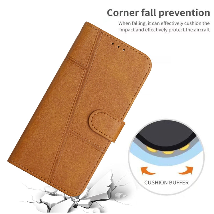 For Xiaomi Redmi K70 / K70 Pro Stitching Calf Texture Buckle Leather Phone Case(Yellow) - free shipping - PMC TechLife - Order now!