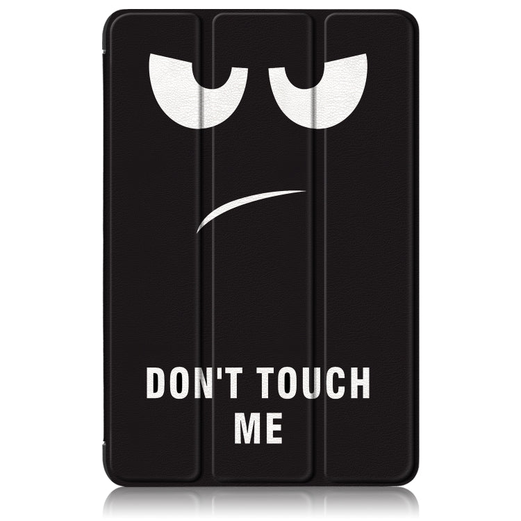 For Samsung Galaxy Tab A9 Plus Custer Painted 3-Fold Holder Smart Leather Tablet Case(Big Eye Me) - Galaxy Tab A9+ by PMC TechLife | Online Shopping South Africa | PMC TechLife