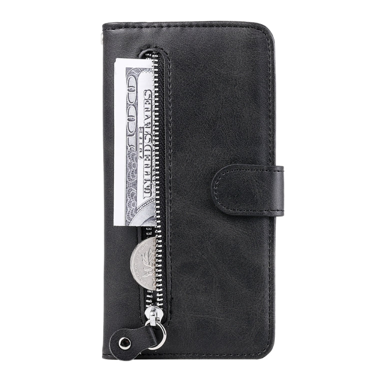 For iPhone 16 Fashion Calf Texture Zipper Leather Phone Case(Black) - iPhone 16 Cases by PMC TechLife | Online Shopping South Africa | PMC TechLife | Buy Now Pay Later Mobicred