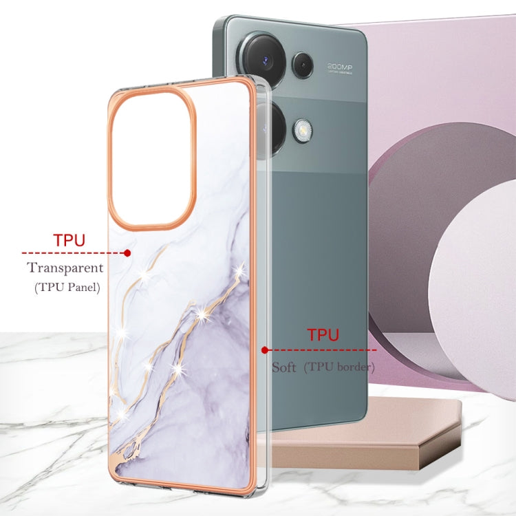 For Xiaomi Poco M6 Pro 4G Electroplating Marble Dual-side IMD Phone Case(White 006) - Xiaomi Cases by PMC TechLife | Online Shopping South Africa | PMC TechLife | Buy Now Pay Later Mobicred